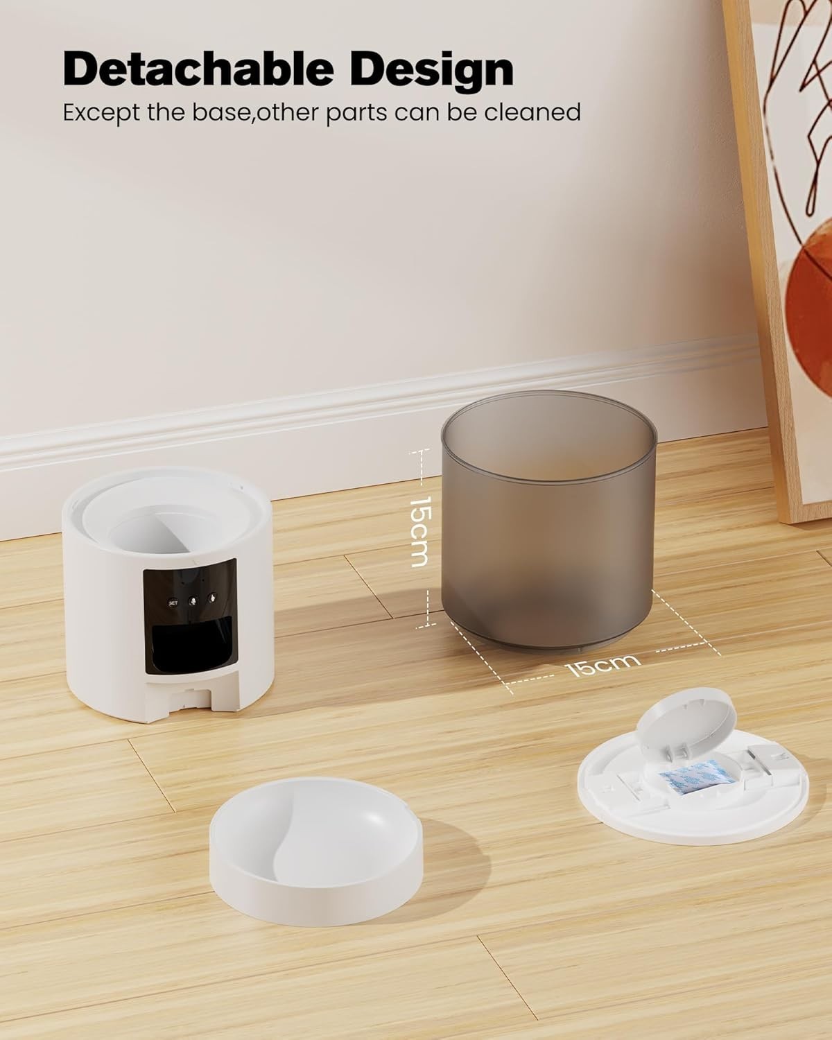 Smart WiFi Pet Feeder 4L App Control Auto Food Dispenser Voice Call