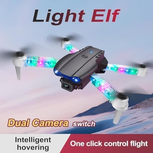 OBEST Foldable Drone with 1080P Dual Camera & LED Lights – WiFi RC Quadcopter