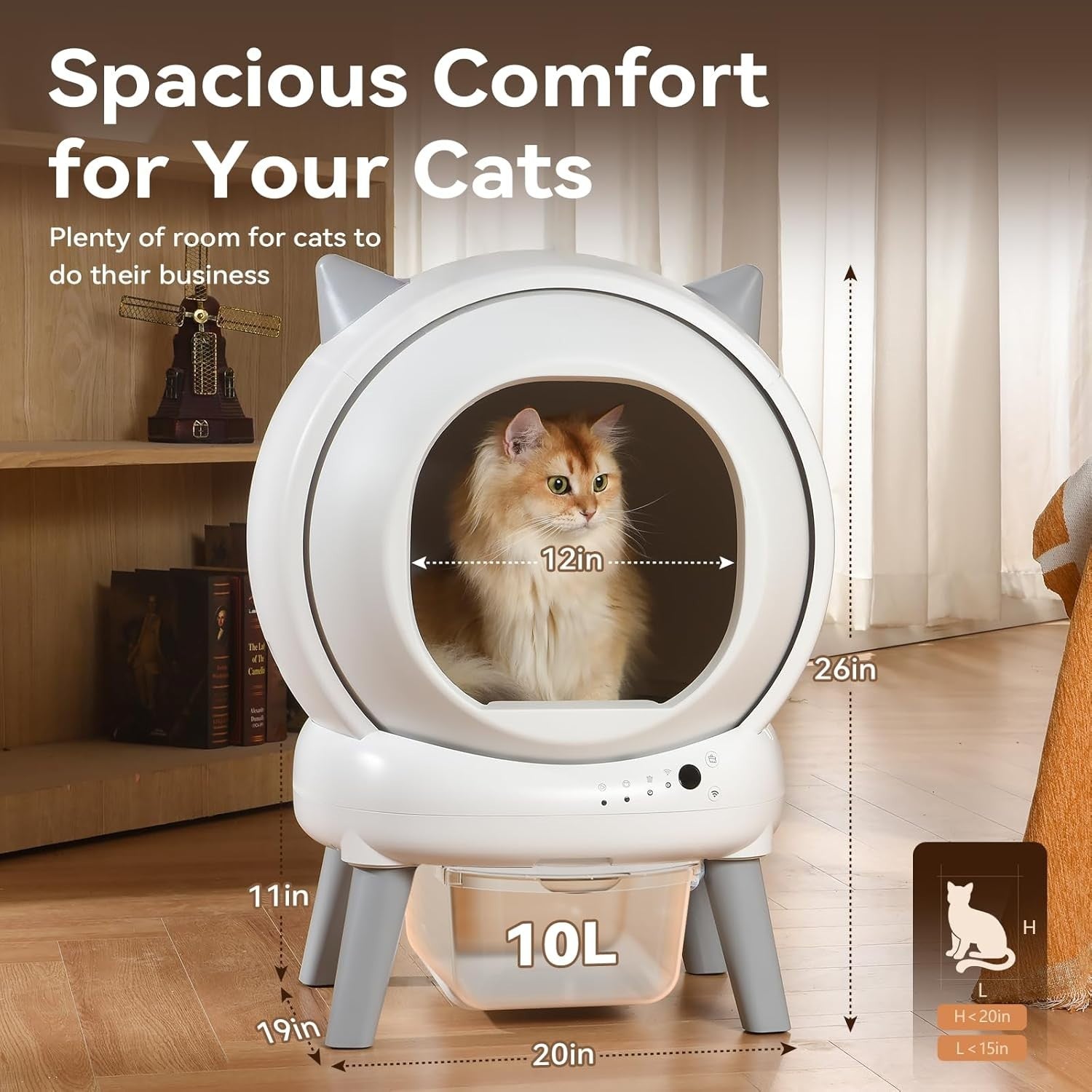 Self Cleaning Cat Litter Box APP Control Auto Multi Cat Odor Free