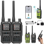Mini Ham Radio Dual Band 999CH Bluetooth VOX Type-C Fast Charging