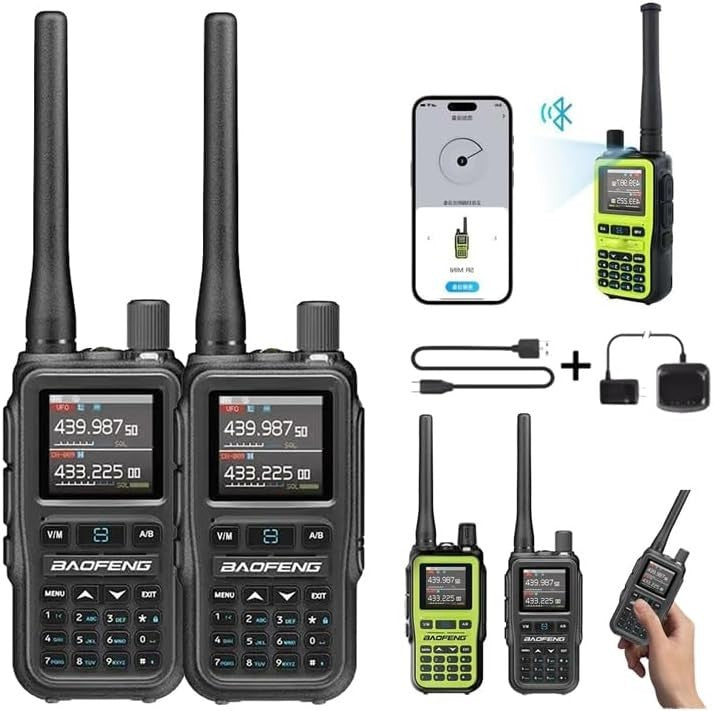 Mini Ham Radio Dual Band 999CH Bluetooth VOX Type-C Fast Charging