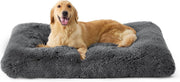 Large Fluffy Dog Crate Bed Washable Anti Slip 89x58cm
