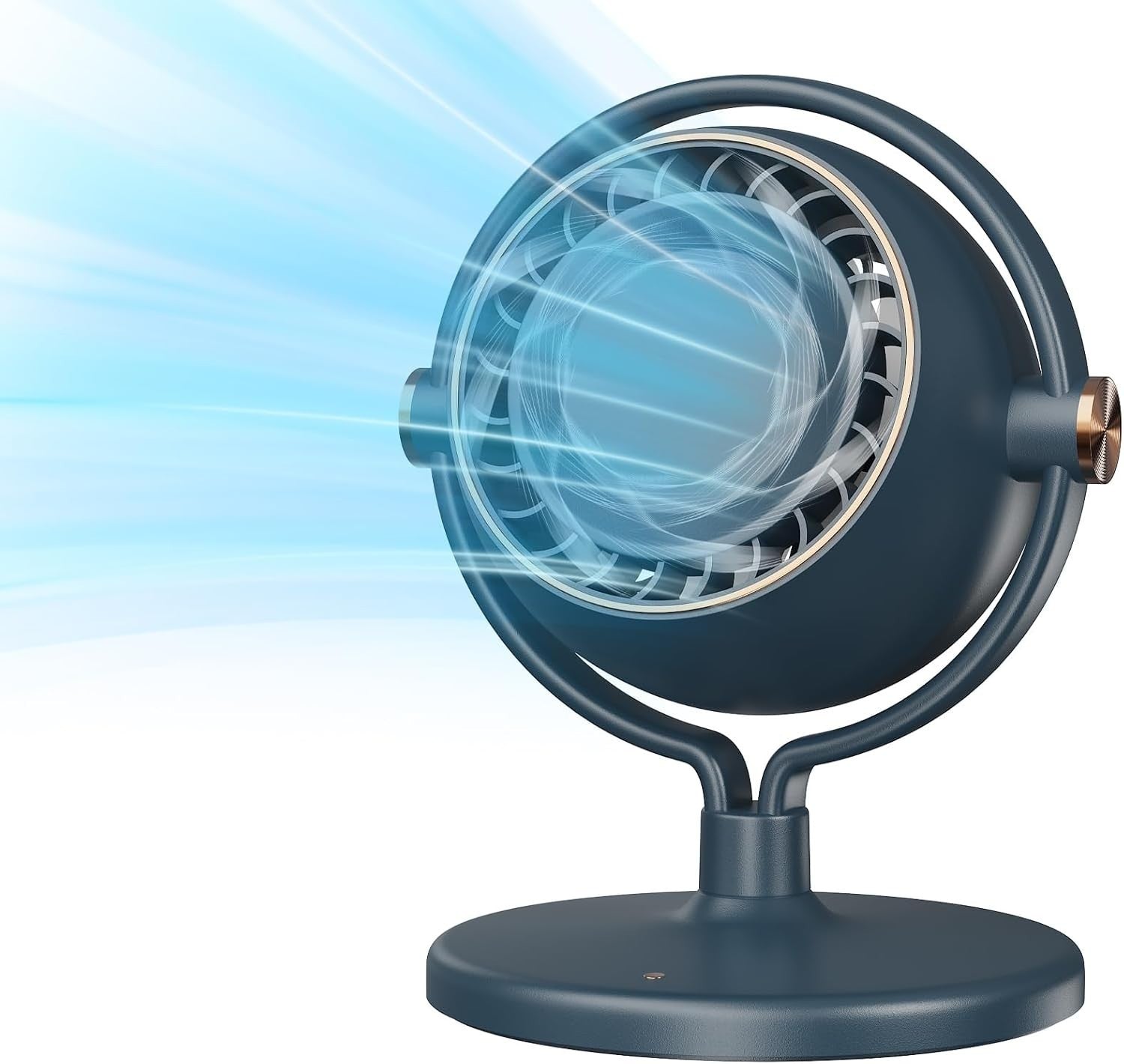 7.5-Inch Rechargeable Desk Fan – Quiet 3-Speed Portable Table Fan for Bedroom