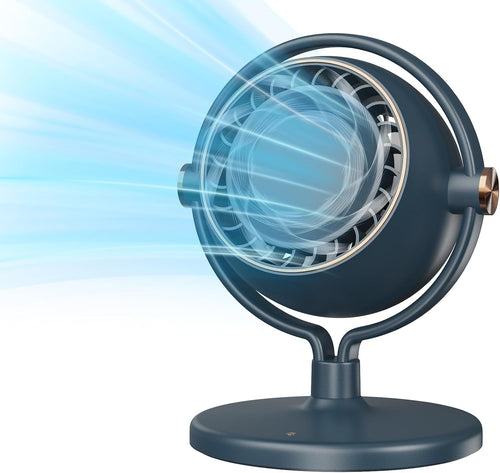 7.5-Inch Rechargeable Desk Fan – Quiet 3-Speed Portable Table Fan for Bedroom