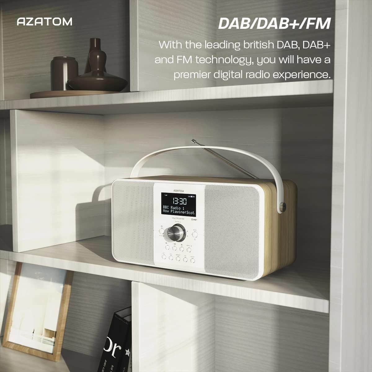 DAB DAB+ FM Digital Radio Bluetooth Portable Rechargeable Dual Alarm