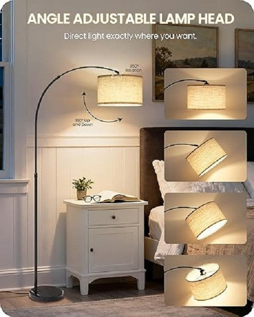 Arc Floor Lamp LED Remote Control Height Adjustable Corner Standing