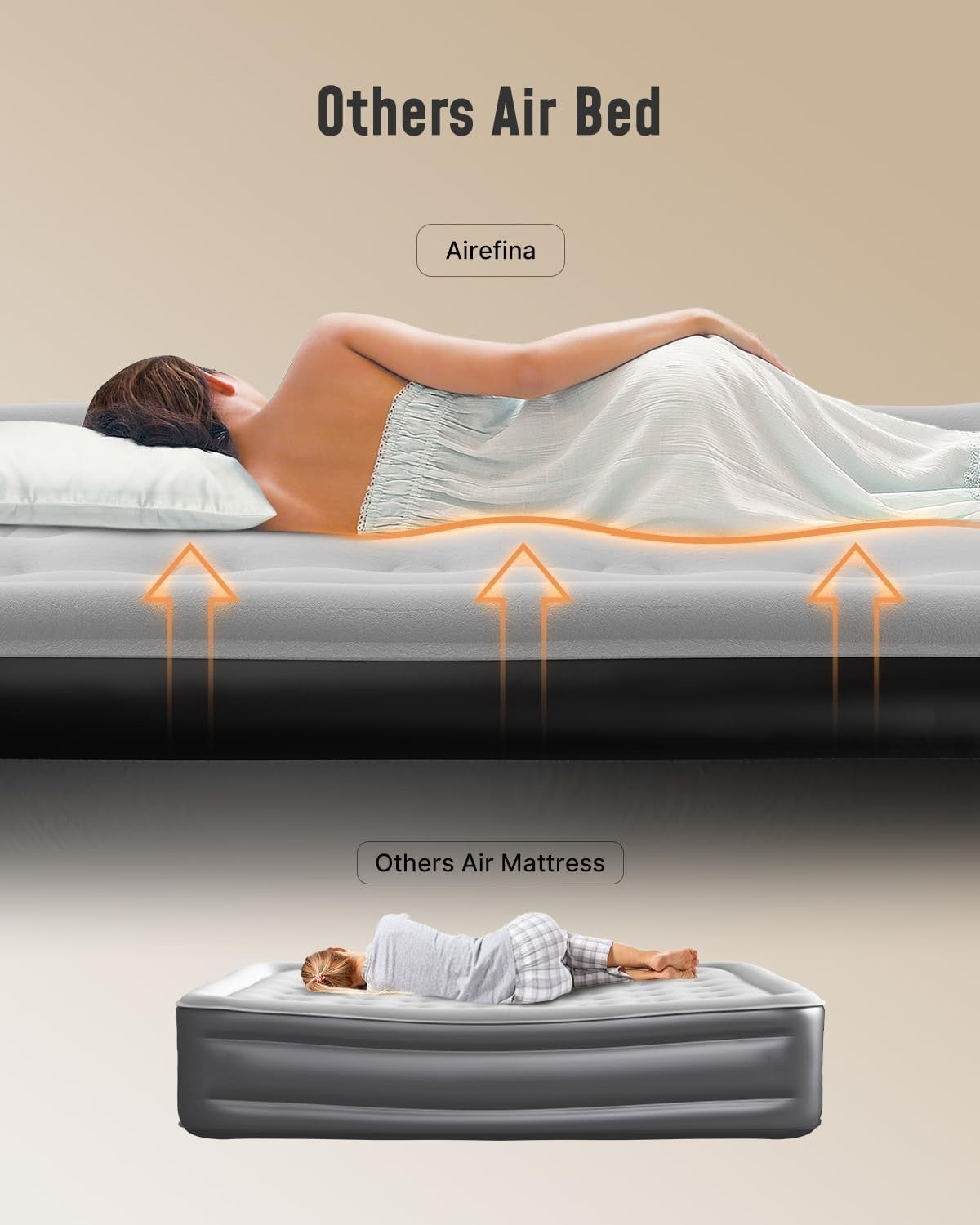 Luxury Double Air Mattress Built-In Electric Pump Raised Inflatable Bed