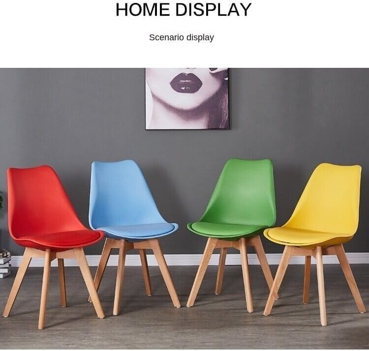 Modern Dining Table Set 4 Red Chairs Small Kitchen Home Space Saver
