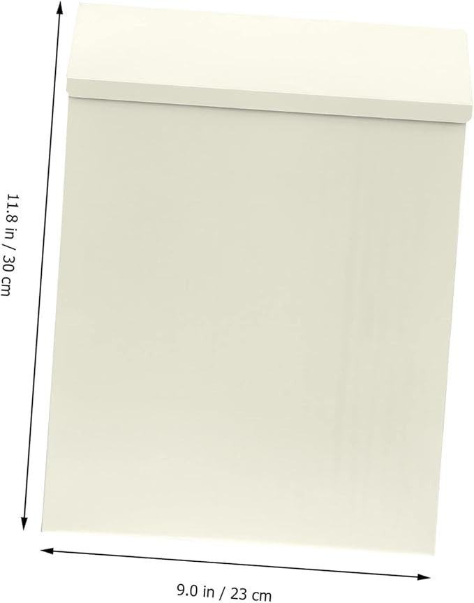 Wall Mounted Iron Mailbox Beige – Lockable Waterproof Post Box for Home & Garden