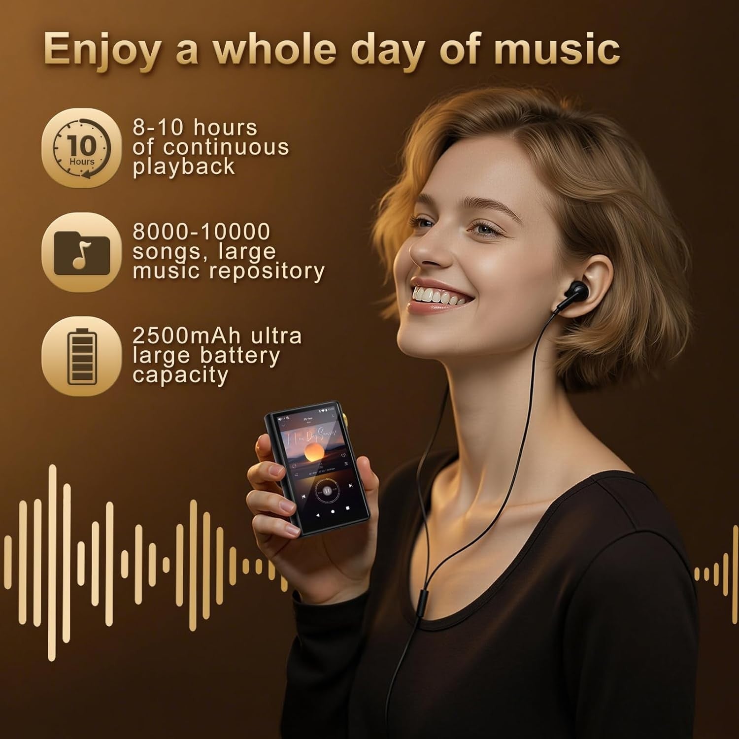 96GB HiFi MP3 Player Bluetooth 5.0 DSD DAC FM 512GB