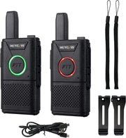 PMR446 Walkie Talkies 2 Pack Long Range Mini VOX Rechargeable Radio