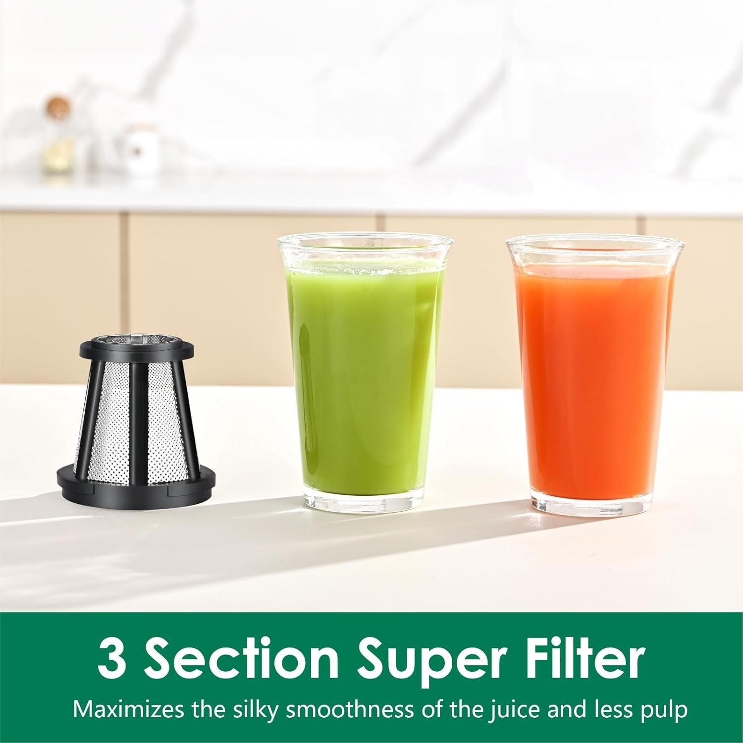 Cold Press Juicer Slow Masticating 2 Speed Quiet Reverse BPA Free