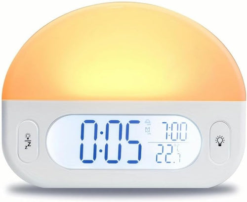 Sunrise Alarm Clock Warm Light Heavy Sleepers LED Night Lamp Temperature