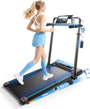 Folding 3.0HP Treadmill 2%-12% Incline 1-12KM/H Home Office Walking Pad