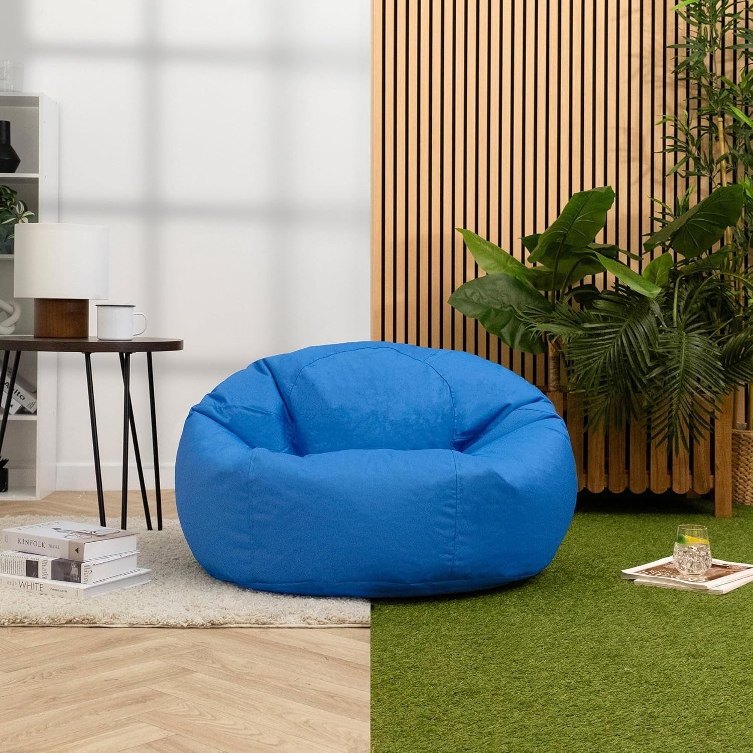 Large Outdoor Bean Bag Chair Waterproof Garden Floor Seat w/ Filling