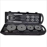 50kg Adjustable Dumbbell Barbell Set Cast Iron Spinlock Home Gym Weights