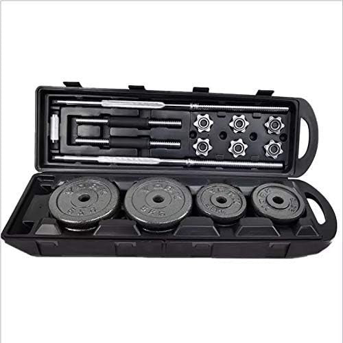 50kg Adjustable Dumbbell Barbell Set Cast Iron Spinlock Home Gym Weights