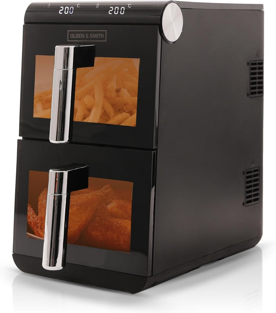 11L Vertical Dual Zone Air Fryer | Space-Saving Stack Design | 13 Presets