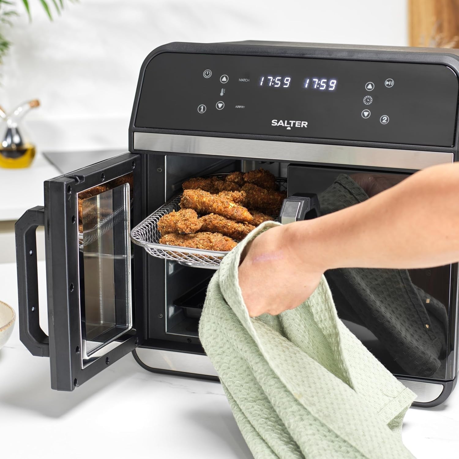 XL Air Fryer Oven 15L | Multi-Level, Dual Windows, Rotisserie, 6 Presets, 2300W