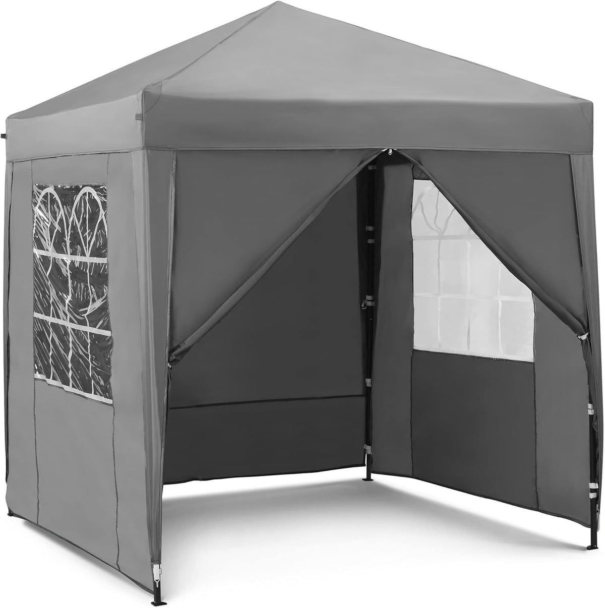 2x2M Grey Gazebo With Removable Sides Waterproof Garden Party Tent