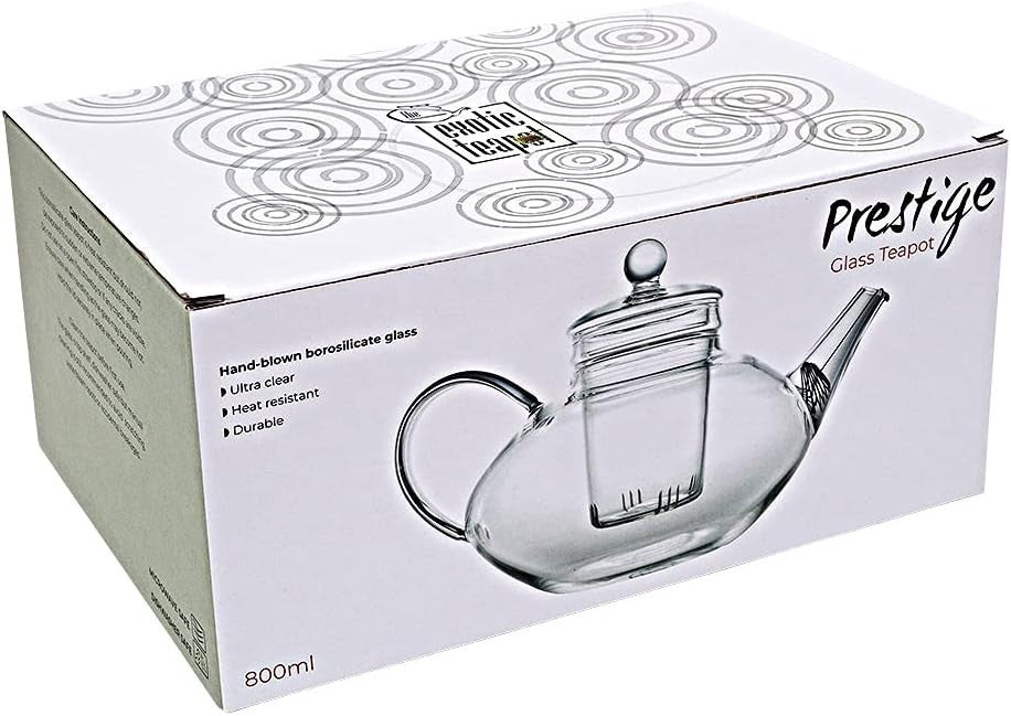 800ml Glass Teapot Gift Set with 5 Blooming Jasmine Flower Teas