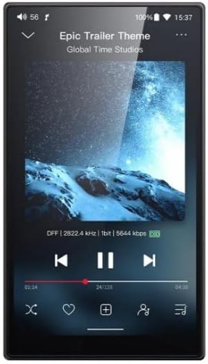 Digital Audio Player 4GB RAM 64GB Storage HiFi Music Black