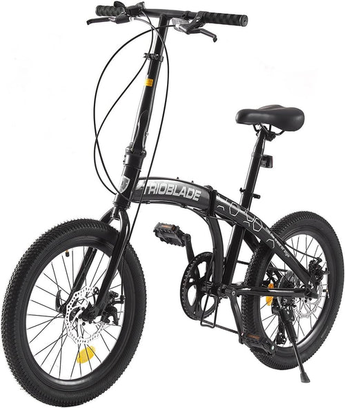20" Folding Mountain Bike 7-Speed Disc Brake Lightweight Portable for Adults