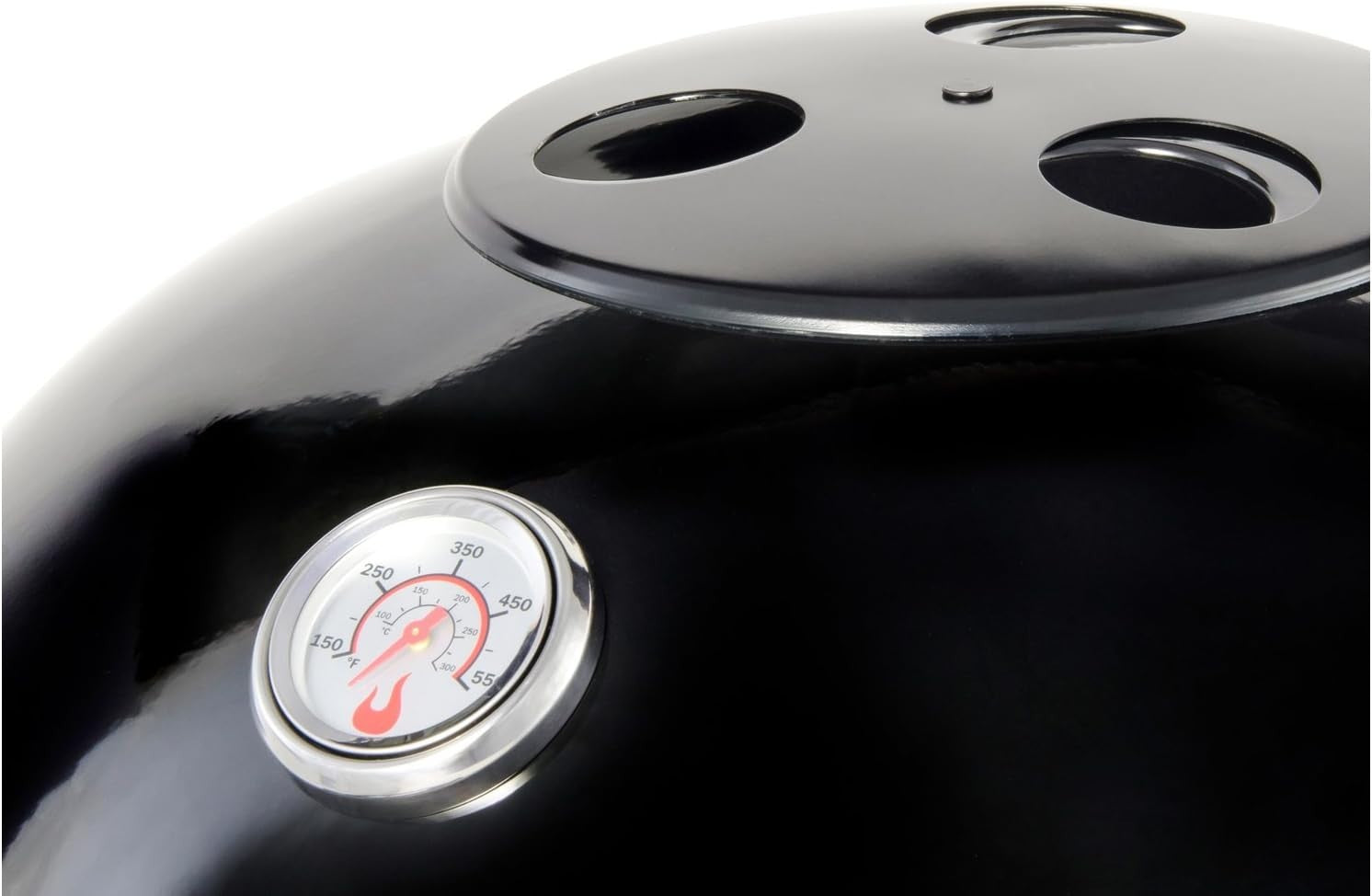 Adjustable Charcoal Kettle BBQ Grill with Thermometer & Wheels Outdoor Garden
