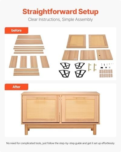 VEVOR Rattan Shoe Bench with Flip Drawers – 4-Compartment Storage Seat 100cm