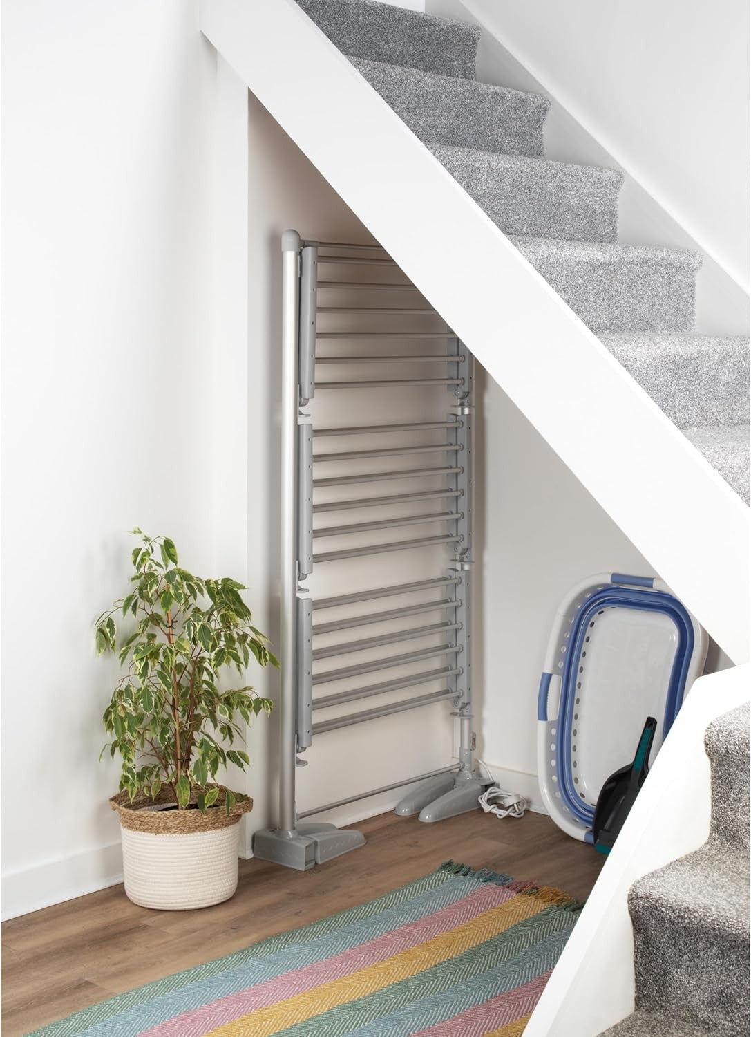 3 Tier Heated Clothes Airer 20m Drying Space 30kg Foldable Electric Indoor