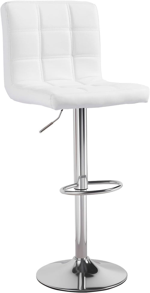 Black Swivel Bar Stool, Gas Lift Adjustable Height, Modern