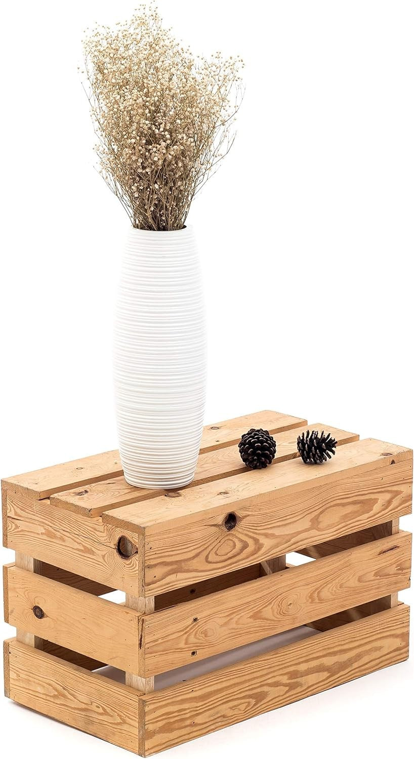 Large White Floor Vase 41cm Tall Modern Pampas Grass Home Décor