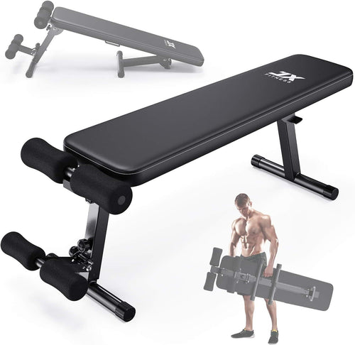 Foldable Adjustable Workout Bench 600lb Flat Sit-Up Home Gym