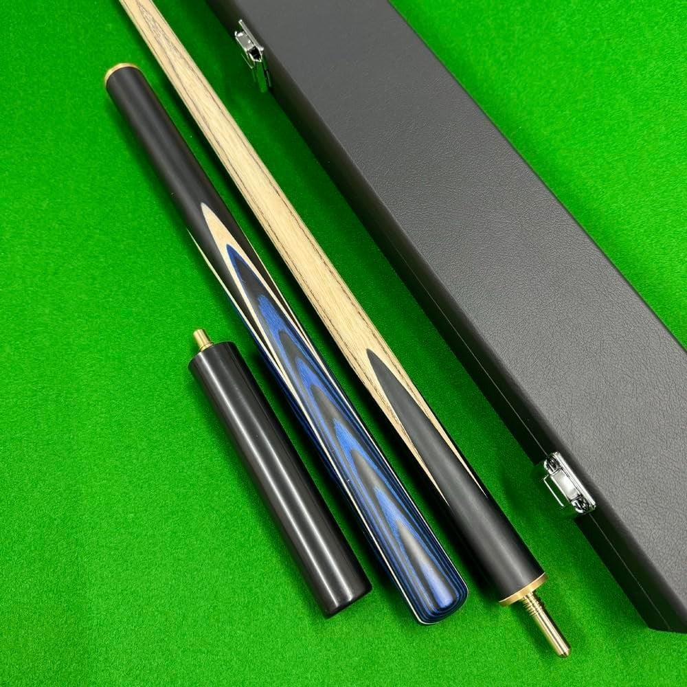 58 Inch Snooker Pool Cue 9.4mm Tip 18oz Blue Black Case Mini Butt