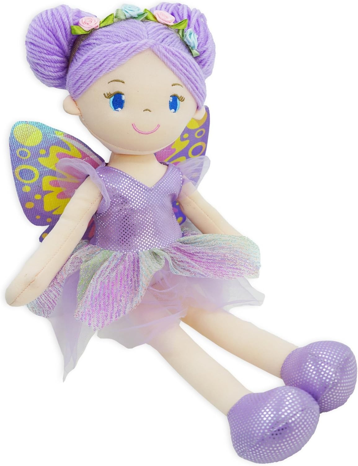 Enchanted Fairy Doll 40cm Plush Soft Toy Glowing Wings Toddler Gift