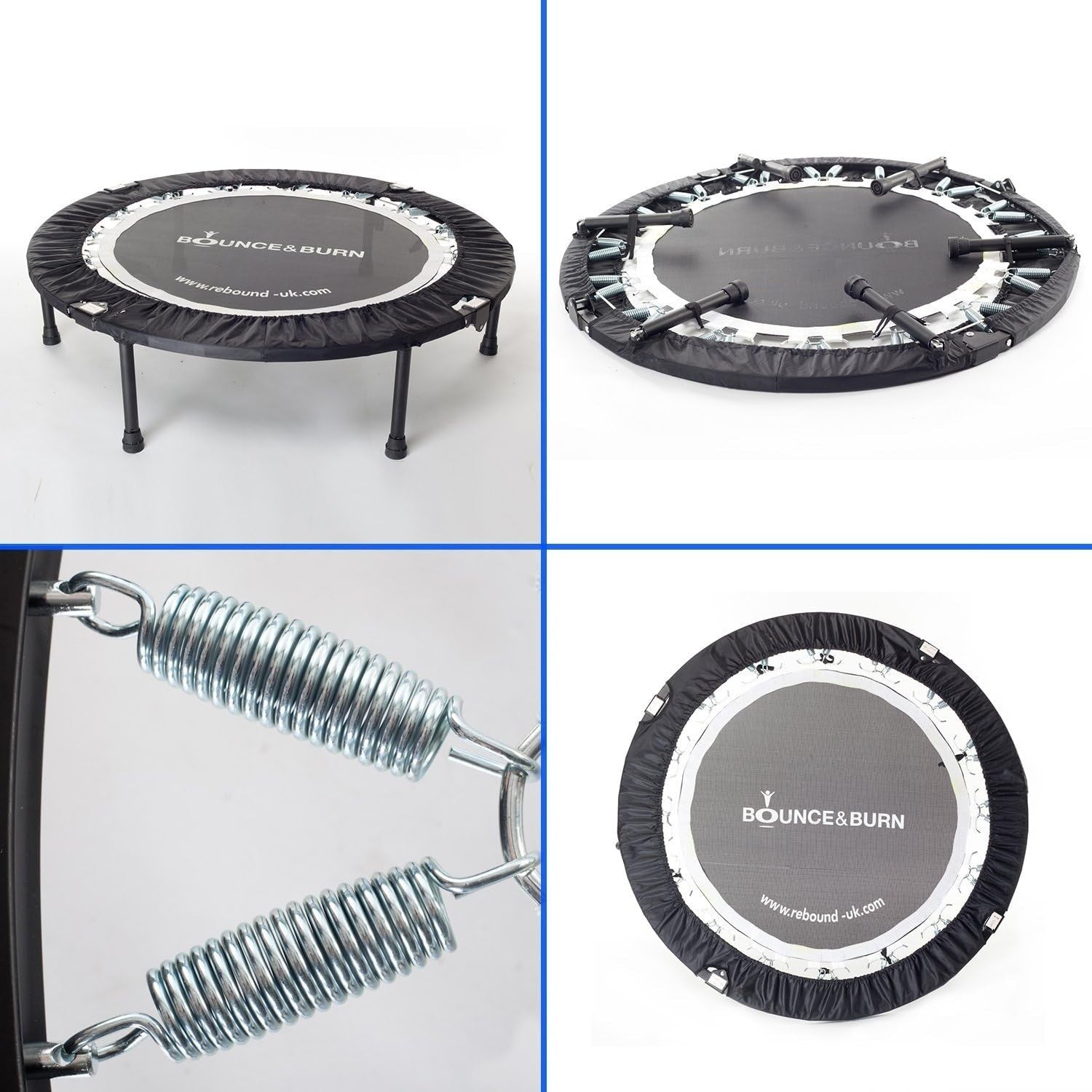 40'' Folding Fitness Rebounder Trampoline with Handle Bar Indoor