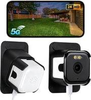 2K Window Security Camera WiFi 5GHz AI Color Night Vision 24/7 HD