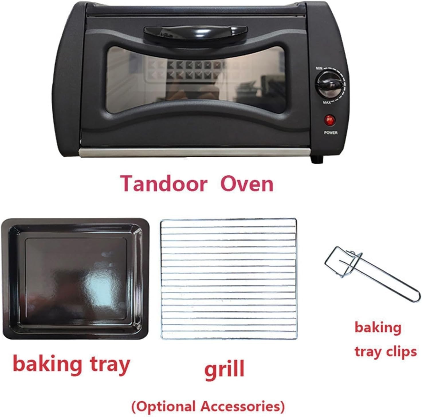 1500W Electric Pizza & Tandoor Oven | 400°C Mini Countertop Chapati Maker 15L