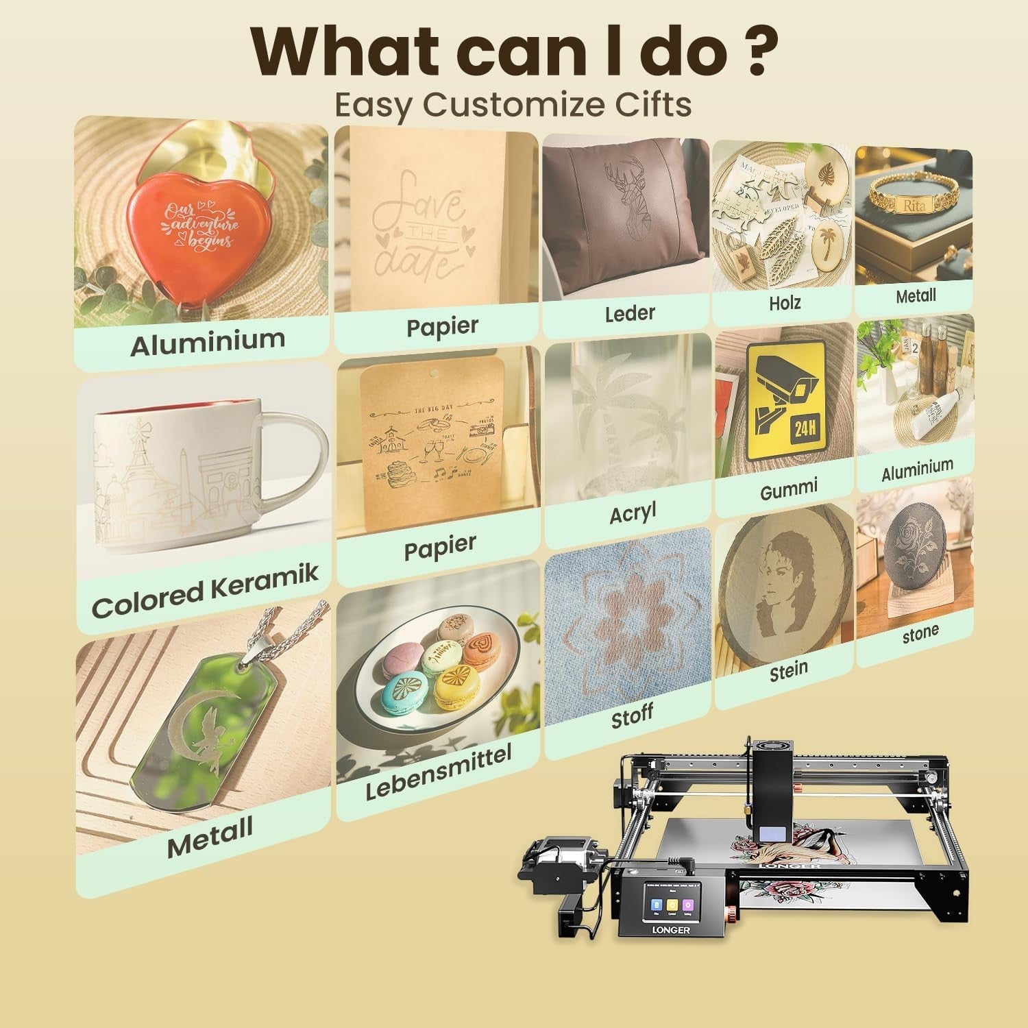40W Laser Engraver Cutter High Speed Touch Screen DIY Metal Wood