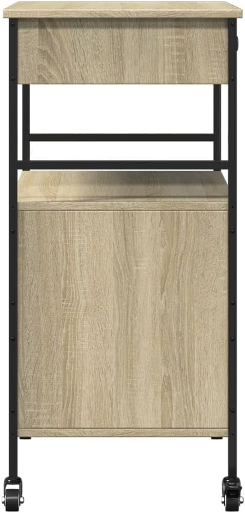 Kitchen Trolley Cart with Drawer Cabinet Towel Rack on Wheels Storage Unit
