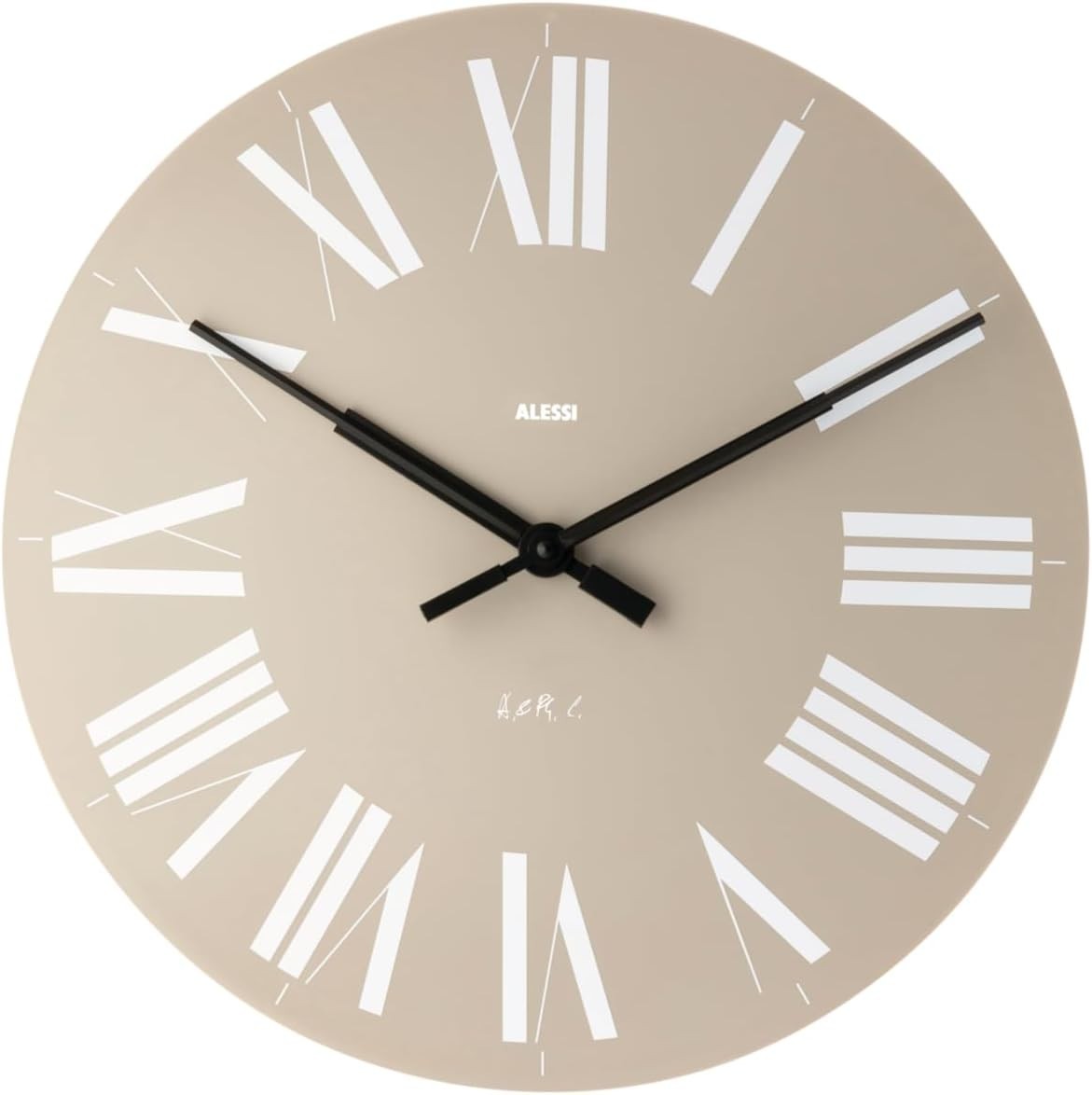 Grey Wall Clock 12" Silent Modern Quartz ABS Roman Numerals Home Decor