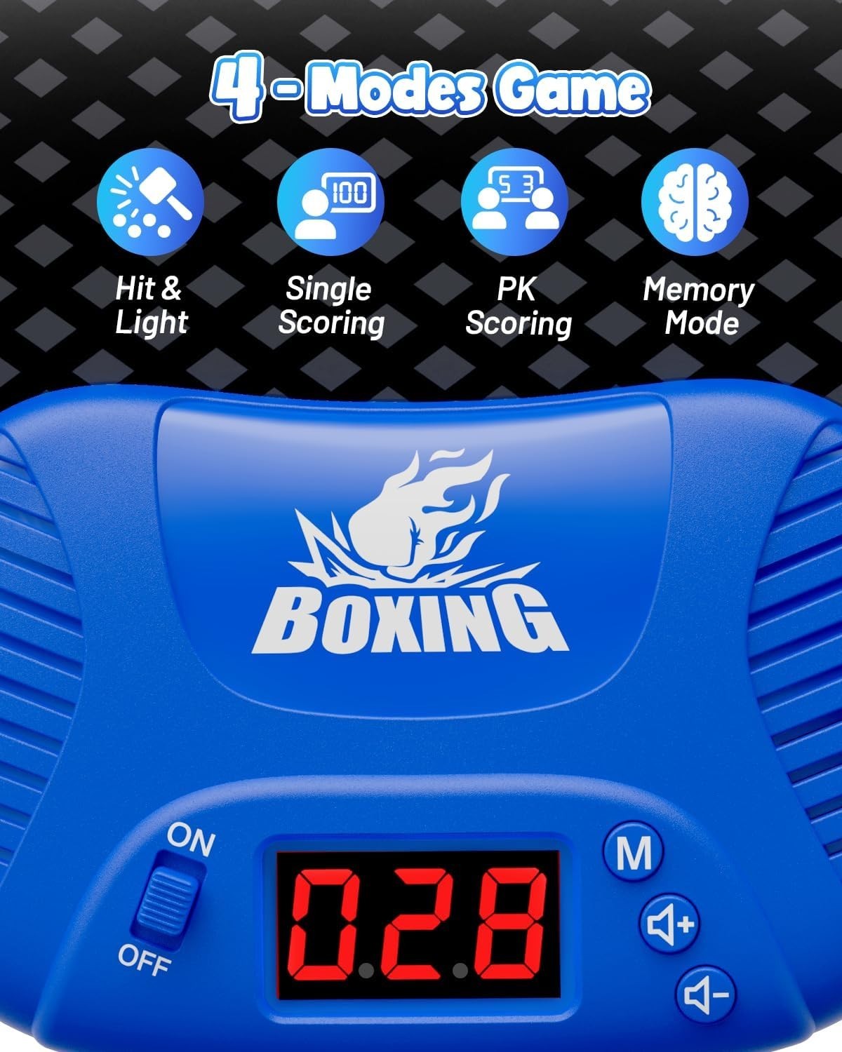 Kids Punching Bag Game Inflatable Boxing Toy Lights Music Gloves