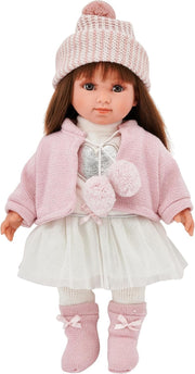 35cm Fashion Doll Soft Body Brunette Hair Brown Eyes Gift Box