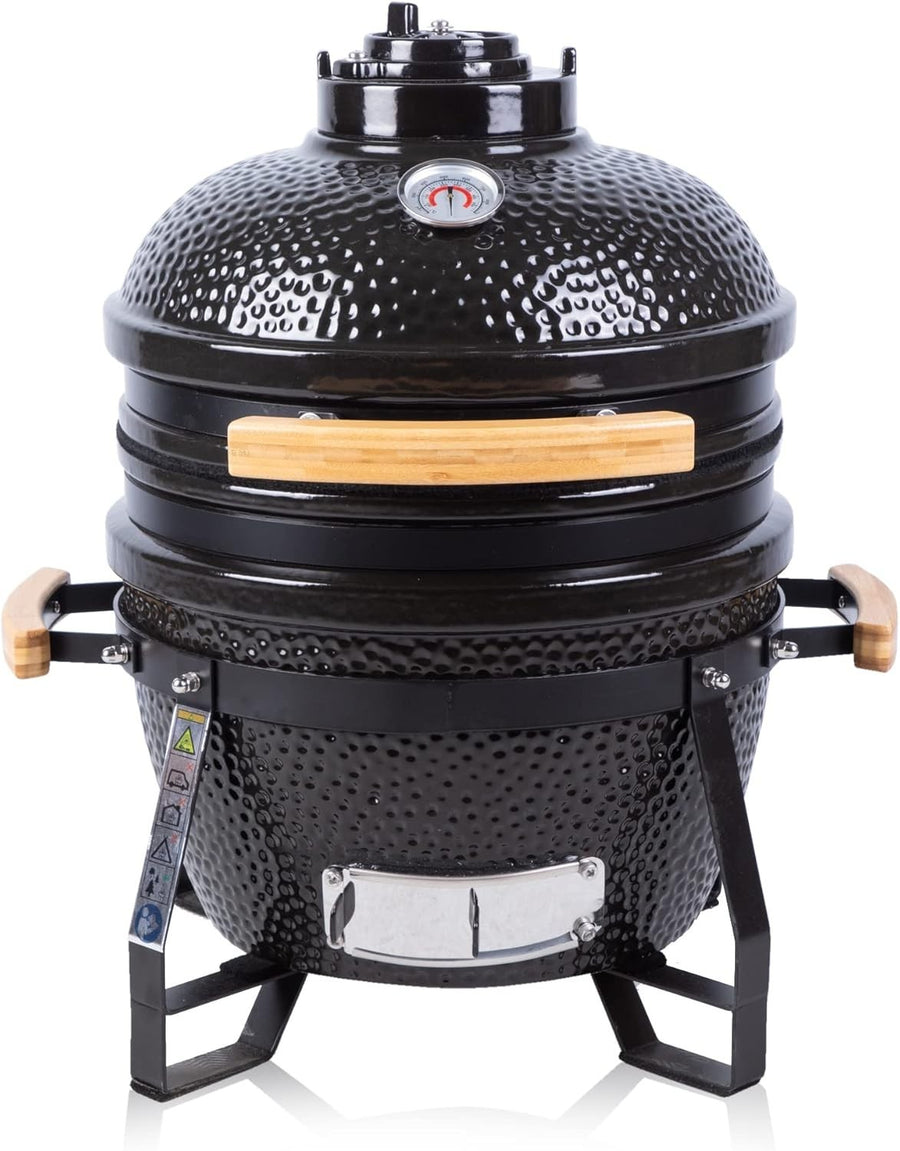15" Ceramic Charcoal BBQ Grill with Stand & Cover – Kamado Egg Smoker