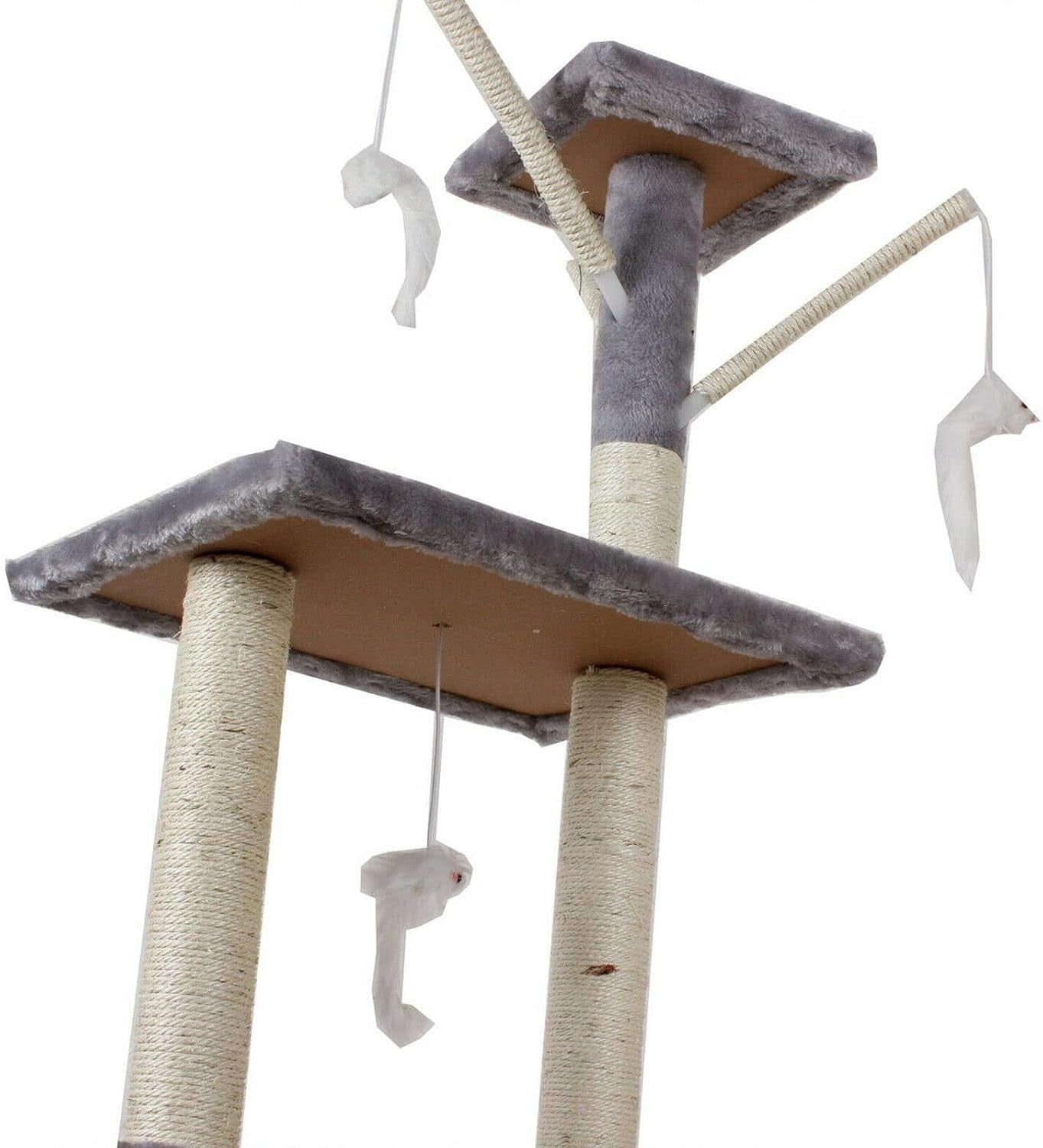 Cat Tree Multi Level Scratching Post Condo Climbing Tower with Hammock Toy