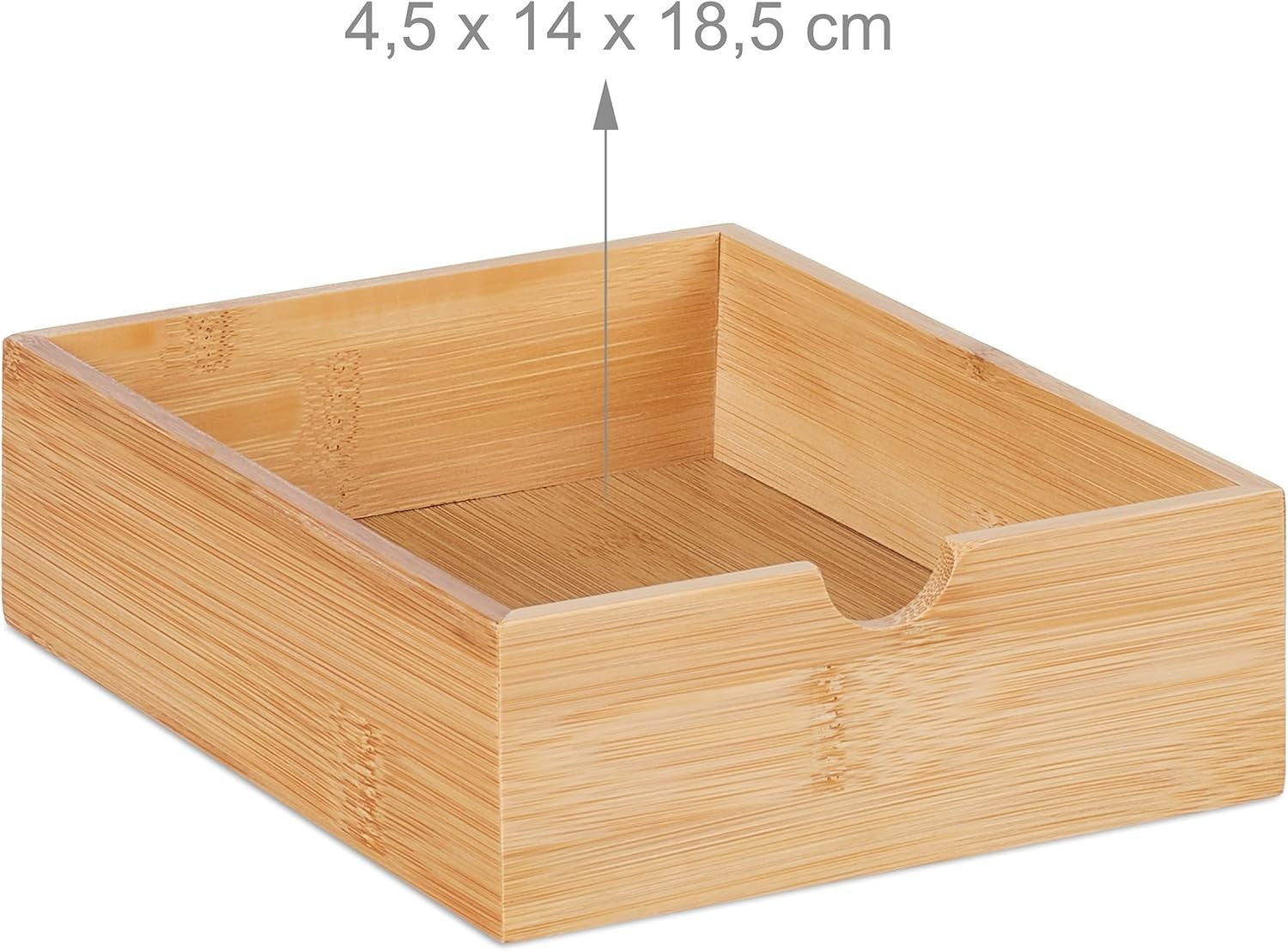 Bamboo Desk Organiser with 4 Drawers – Office Supplies Storage