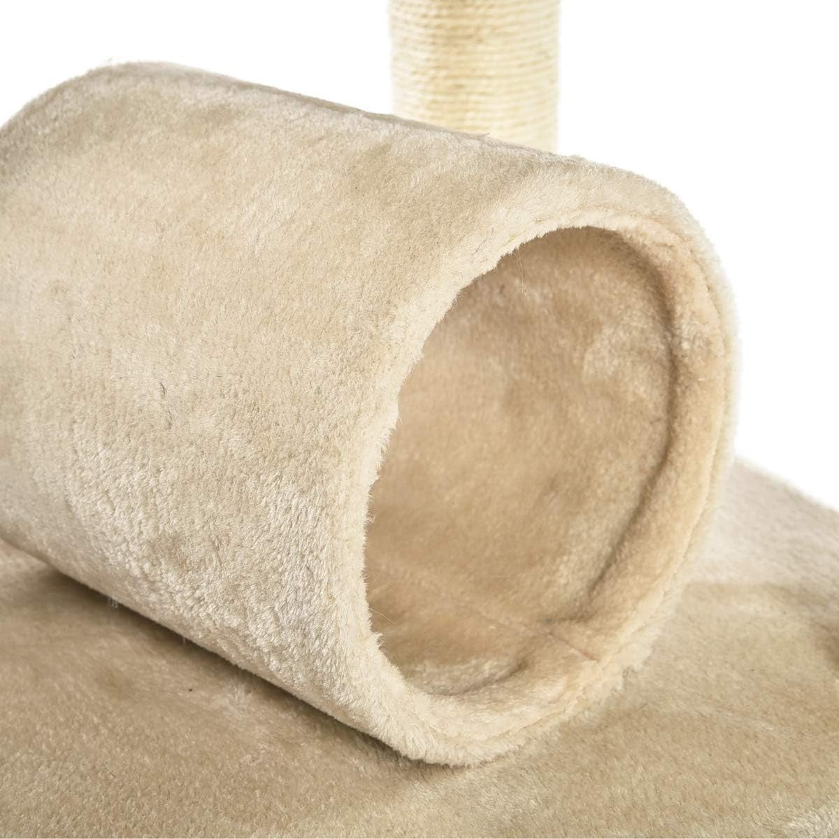 Large Cat Tree Tower with Tunnel Scratching Post 114cm Multi-Level Condo