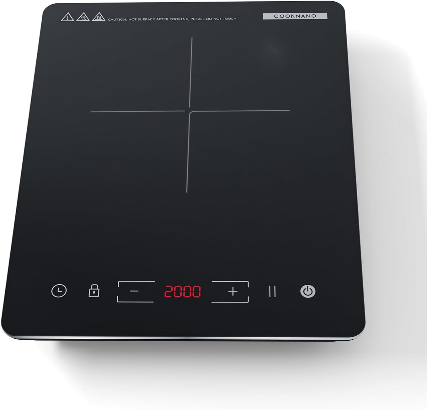 2000W Portable Induction Cooktop, 9 Power Levels, 8H Timer, Touch Control
