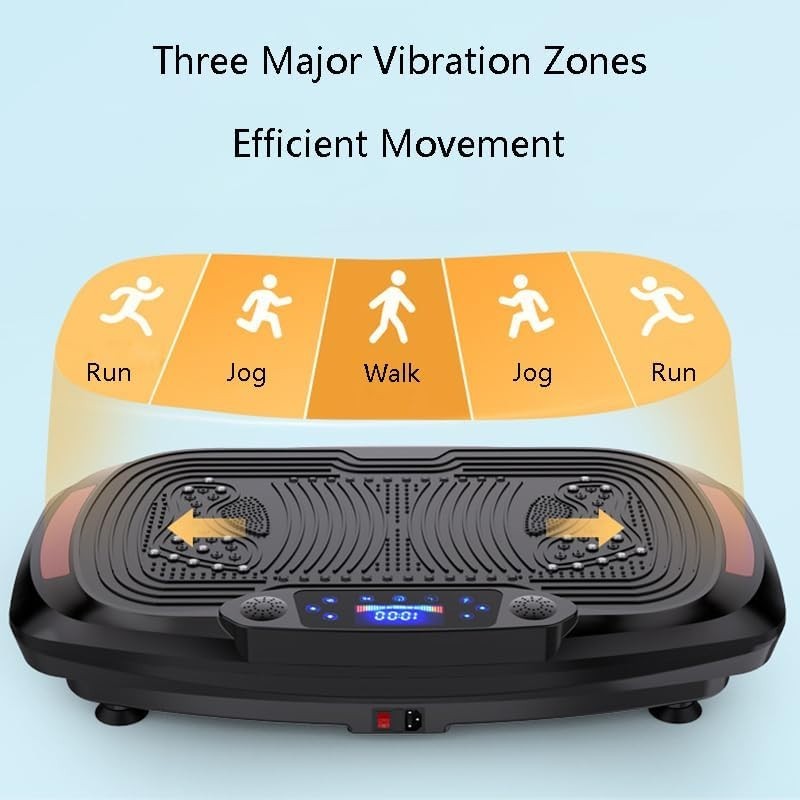3 Zone Vibration Plate Indoor Fitness Platform Quiet Home Trainer