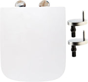 Square Toilet Seat Soft Close Quick Release Adjustable Hinges Easy Clean 42x36cm